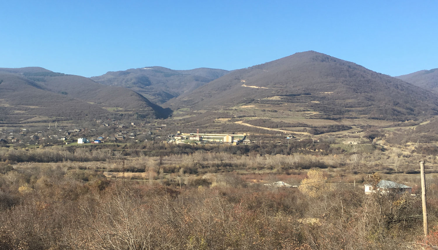 An FSB base just across the line of occupation near the Georgian village of Odzisi. (Photo: Luke Coffey)