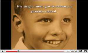 His single mom got to choose a private school