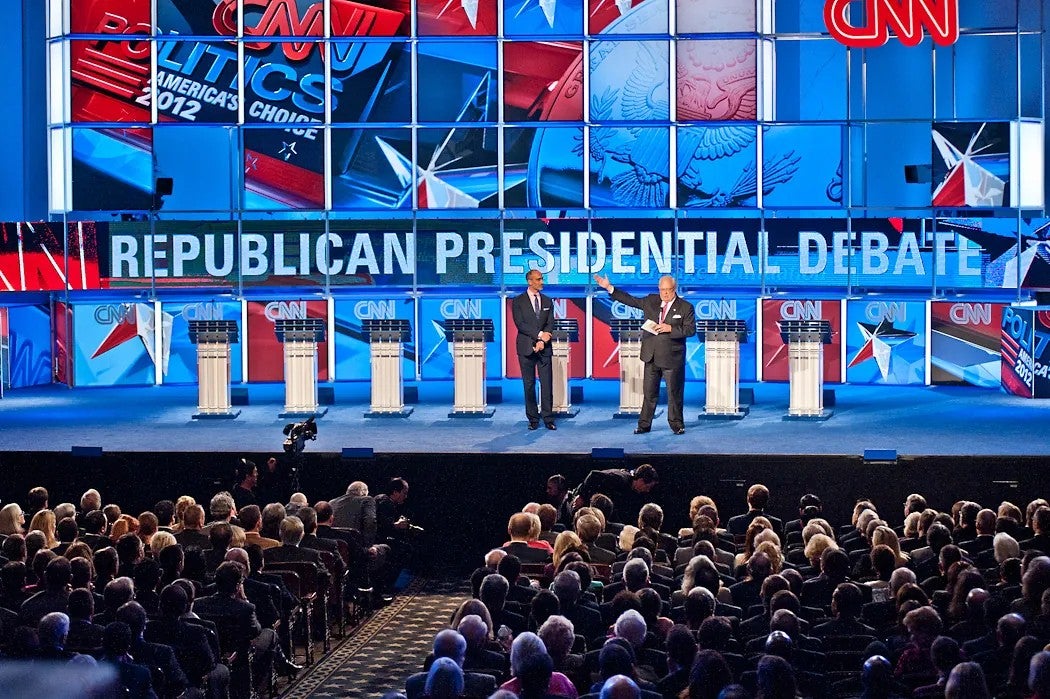 2011 GOP presidential debate stage.