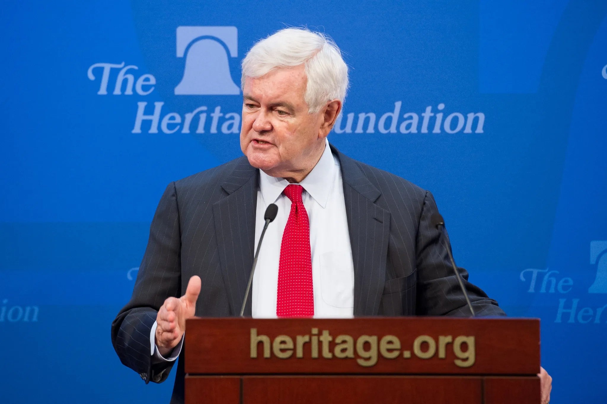 Speaker Newt Gingrich speaks at The Heritage Foundation.