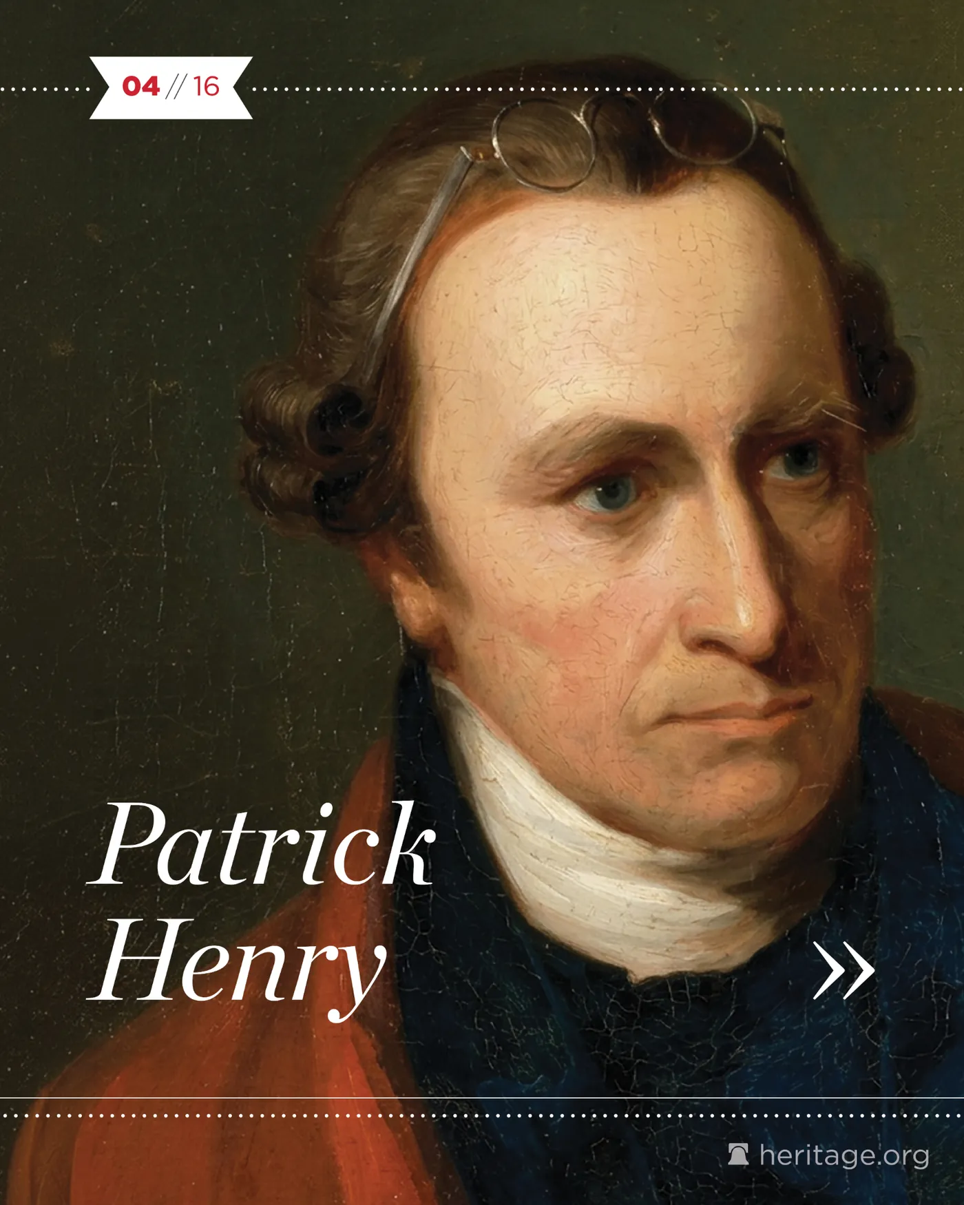 Painted portrait of Patrick Henry