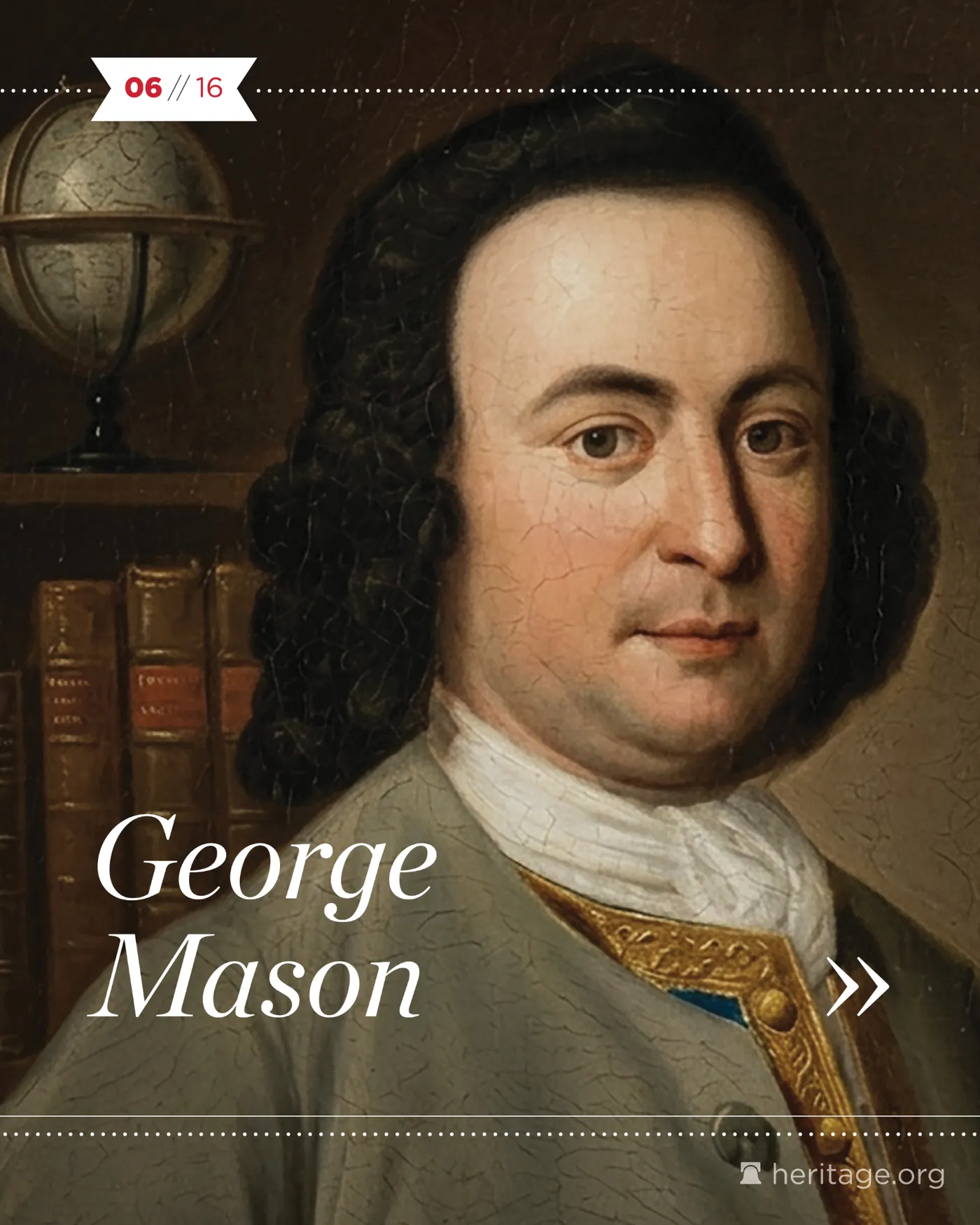 Painted portrait of George Mason