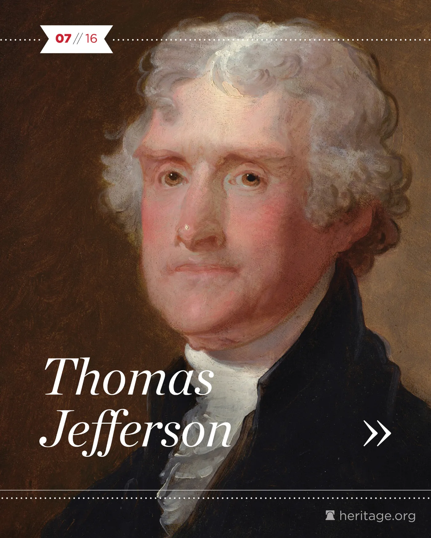 Painted portrait of Thomas Jefferson