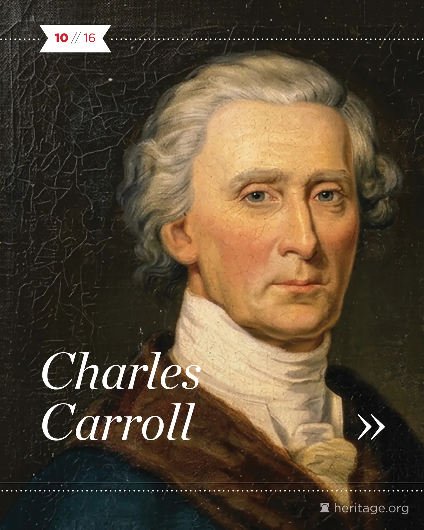 Painted portrait of Charles Carroll