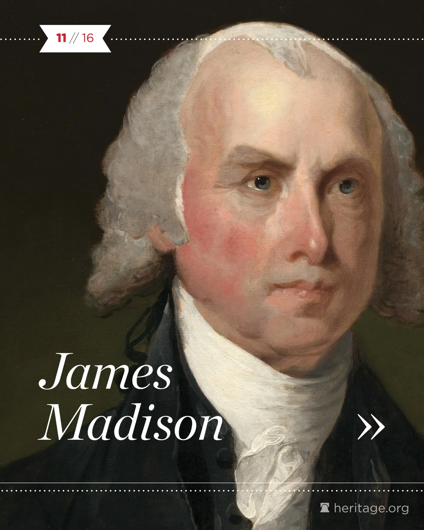 Painted portrait of James Madison