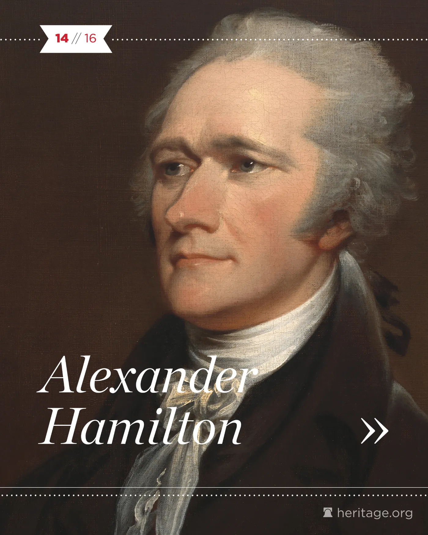 Painted portrait of Alexander Hamilton