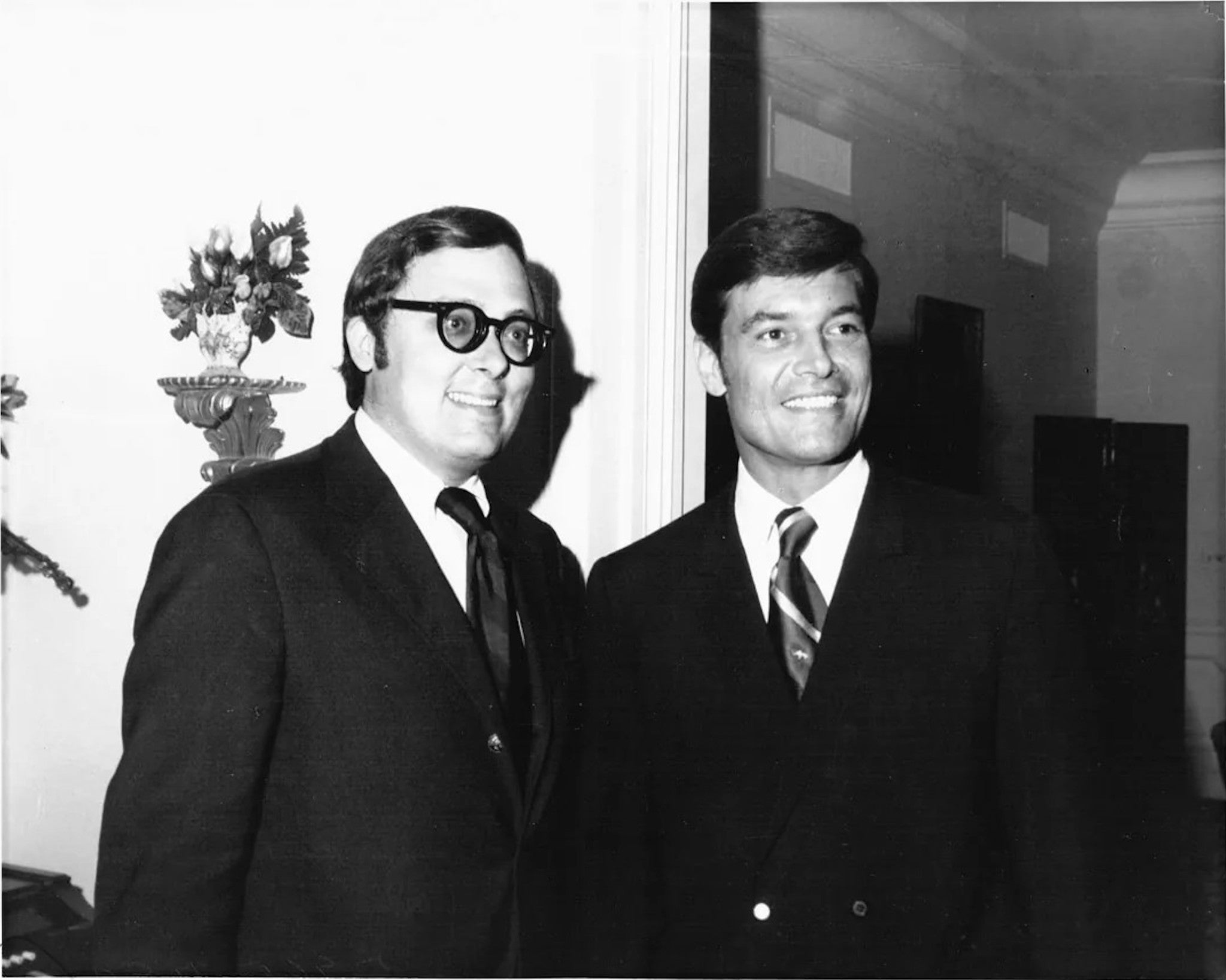 Black and white photo of Ed Feulner and Phil Crane