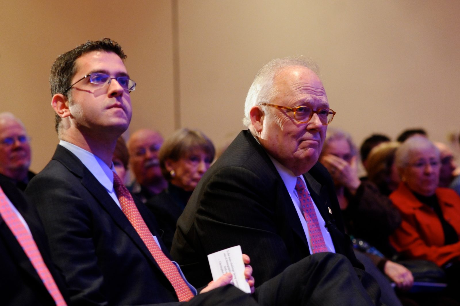 Feulner sitting with Michael Needham