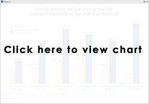 Benefits Received and Taxes Paid by Low-Skill Immigrant Households by Age of Head of Household