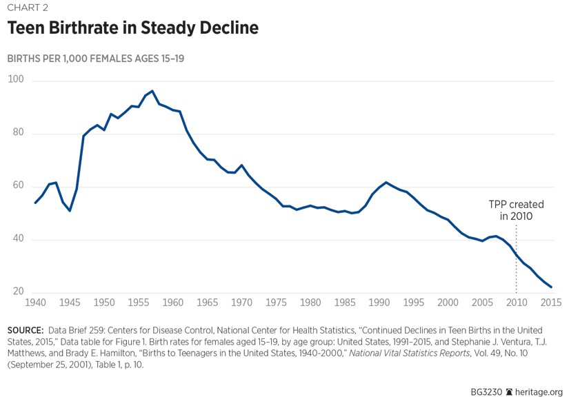 Teen Birthrate in Steady Decline