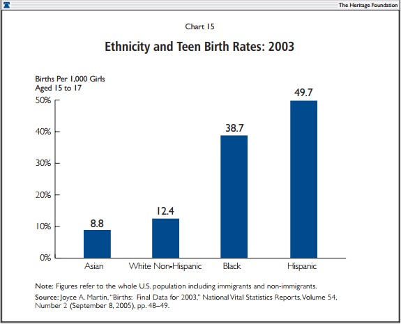 Ethnicity and Teen Birth Rates 2003