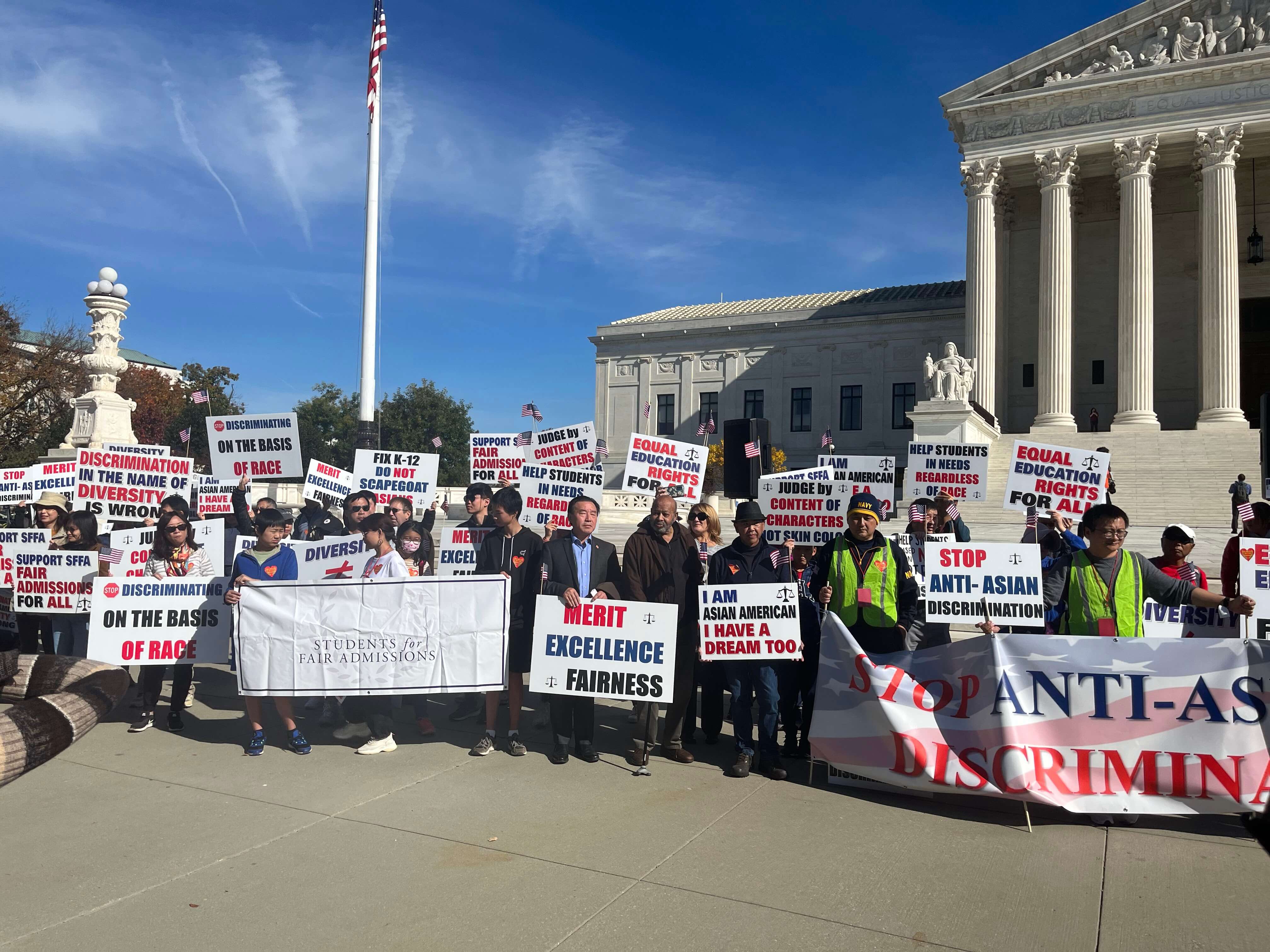 Students for Fair Admissions Rally at the Supreme Court