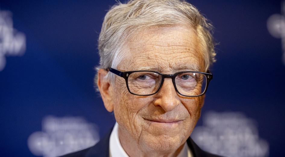 Bill Gates at a public event, symbolizing his influence and presence in the global arena
