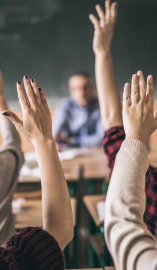 Hands raised