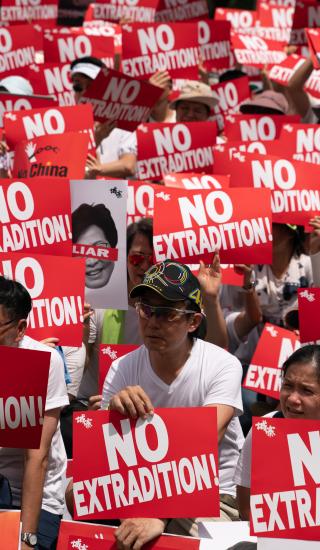 No Extradition protest in Hong Kong