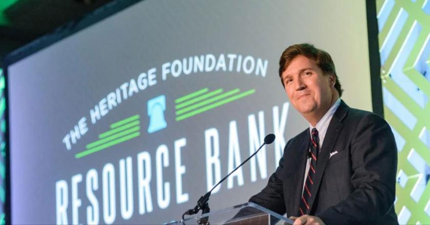 Tucker Carlson speaks at The Heritage Foundation