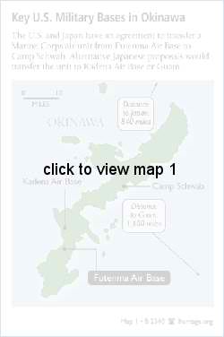 Key U.S. Military Bases in Okinawa map