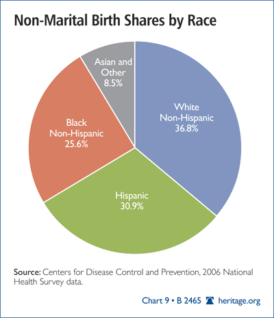 Non-Marital Birth Shares by Race