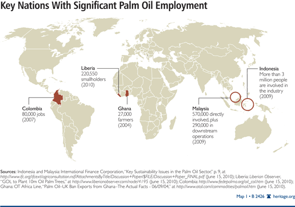 Key Nations with Significant Palm Oil Employment