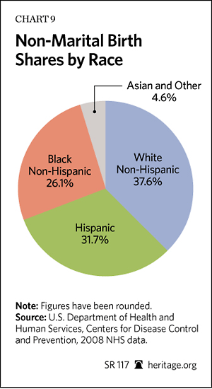 Non-Marital Birth Shares by Race