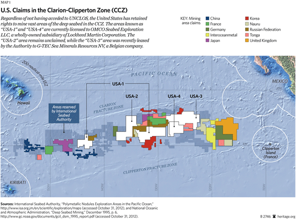 US Claims in the Clarion-Clipperton Zone (CCZ)