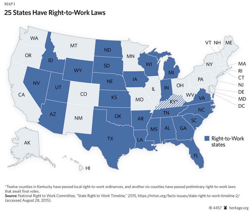 Right-to-Work Laws Don't Lower Private-Sector Pay